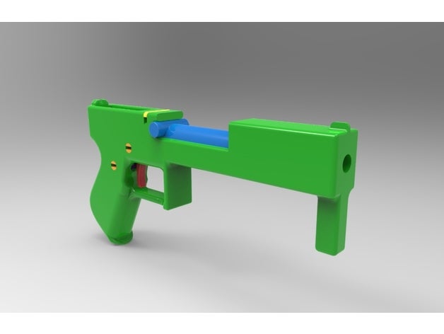 pistolet prop-printemps bbl maintenez-la enfoncée accessoires de jeu cosplay arme à feu prop l'arme 3D print model - Mito3D