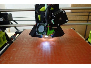 taz 6 soğutucu fan kanal LED 3d yazıcı parçaları lulzbot openscad 3d print model - Mito3D