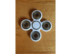 quad spinner juegos y juguetes 4 5 rodamientos 608 cojinete fácil de impresión fidget juguete una sola pieza rodamiento 3d print model - Mito3D