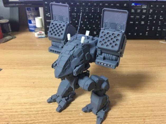 articolato parted mwo catapulta modello di robot mech warrior i giocattoli 3D print model - Mito3D