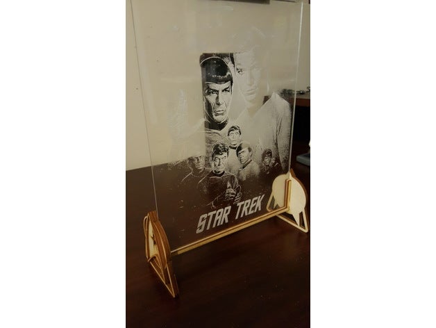 star trek origins acrylic stand - laser cut 2d art lasercut 3D print model - Mito3D