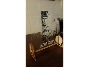 star trek origins acrylic stand - laser cut 2d art lasercut 3d print model - Mito3D