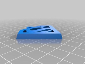 superman-chave da cadeia de anel grande chave superman 3d print model - Mito3D