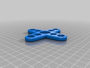4 ray écrou m8 fidget spinner jouets mécaniques personnalisé 3d print model - Mito3D