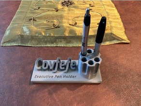 covfefe revolver cilindro porta-penna office 3d print model - Mito3D