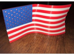 usa flag signs & logos 4th july american independence day multicolor 3d print model - Mito3D