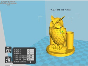 3 pen holder owl office pencil 3d print model - Mito3D