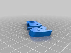 il mio personalizzato iamburny v2 di testo - nome keyfob portachiavi i su misura 3d print model - Mito3D