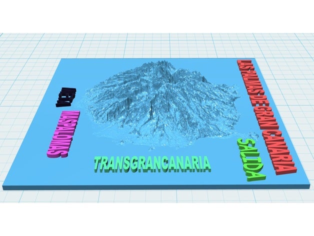 transgrancanaria 2018 circuito mapa 3d models maps circuit geography running 3D print model - Mito3D