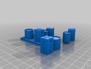 28mm caixotes barris de star wars rpg A impressão 3d scifi o terreno 3d print model - Mito3D
