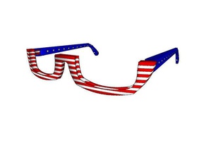 Le 4 juillet, des lunettes juillet 3d print model - Mito3D