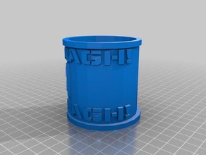 waaaaaagh cup toy & game accessories can any wargame dice orks orruks waaagh warhammer 3d print model - Mito3D
