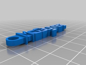 mi mensaje personalizado llavero de mcgyver organización 3d print model - Mito3D