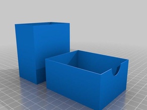 mon personnalisée entièrement paramétrique boîte d'allumettes les conteneurs personnalisé 3d print model - Mito3D