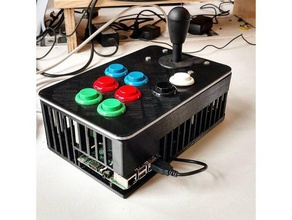 raspberry pi arcade denetleyicisi oyunlar butonuna basın retropie 3d print model - Mito3D