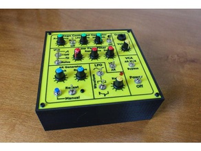 mfos Lärm toaster synthesizer-Fall-panel - Elektronik analog analog-synth diy diy-Elektronik synthesizer 3d print model - Mito3D