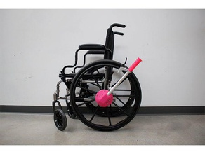 lecteur de fauteuil roulant pièce jointe non-orienté l'ingénierie manivelle le handicap la main du santé levier médicaux nuvu clé à cliquet 3d print model - Mito3D
