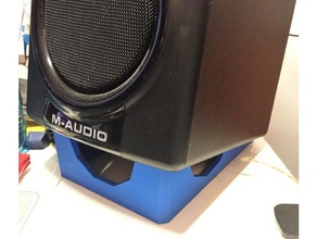 3-6 polegadas, alto-falante de monitor estúdio stand av40 o áudio 3d print model - Mito3D
