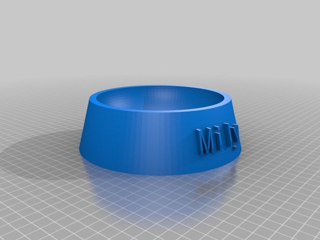 meine angepasste vollparametrischen Hund Katze Futternapf Haustiere kundengebundene 3D print model - Mito3D