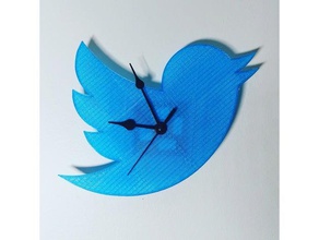 reloj twitter diy reciclar decoração a arte relógio decoraci n manualidades reciclaje redes sociais social media tiempo o de parede 3d print model - Mito3D