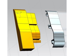 terminale di copertura profilo alluminio porta pavimento calpestabile - famiglia blindato codi-3d codi3d effepi finale stebo tappo il 3d print model - Mito3D