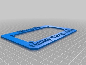harley motorcycle license plate holder automotive customized 3d print model - Mito3D