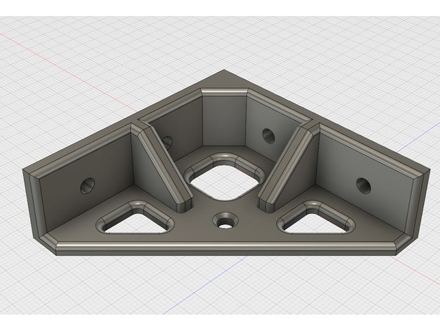 simple corner bracket 2020 aluminum profile 3d printer parts tevo tarantula 3D print model - Mito3D