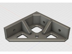 simple corner bracket 2020 aluminum profile 3d printer parts tevo tarantula 3d print model - Mito3D