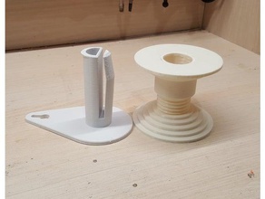 26mm fillament spool spindle adapter & friction hanger 3d printer accessories filament holder mount adaptor 3d print model - Mito3D