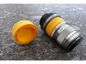 mft duplo traseiro tampa da lente câmera 3d print model - Mito3D