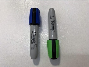manyetik sharpie kılıf ofis mıknatıs işaretleyici kalem sahibi 3d print model - Mito3D