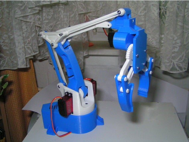 v-garra vertikal robótica garra 3D print model - Mito3D