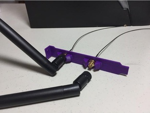dual wifi antenna bracket pc computer mount pci 3d print model - Mito3D