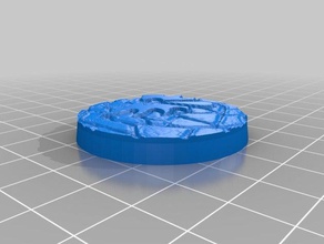 40k angel base - round 40mm toy & game accessories customized 3d print model - Mito3D