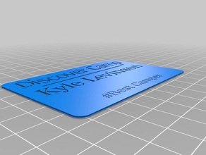 dc card office customized 3d print model - Mito3D