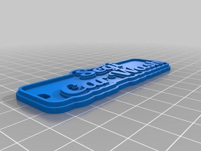 minha personalizado de várias linhas tag porta-chaves chaveiros 3d print model - Mito3D