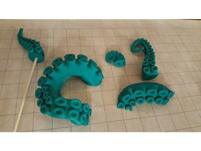 tentacule de poulpe toppers gâteau sculptures 3d print model - Mito3D