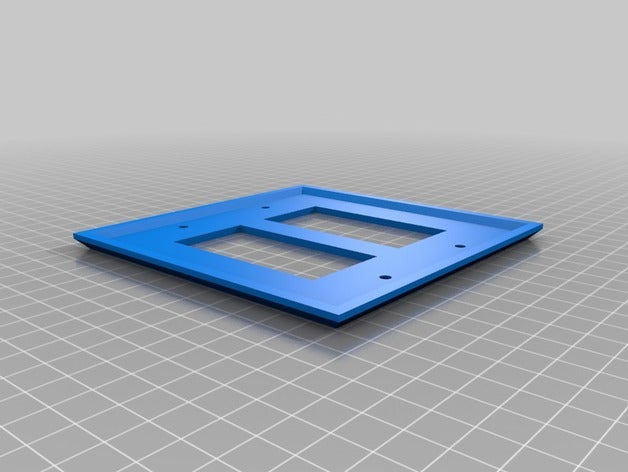 Doppel-Wippe-Schalter-Platte Haushalt kundengebundene 3D print model - Mito3D