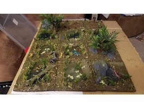 swamp forest terrain tiles 6x6 rpg wargame toy & game accessories aid wargames 3d print model - Mito3D