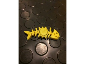 disquete de pescado spinner juegos y juguetes fidget juguete fidtet fósil 3d print model - Mito3D