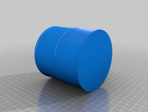 reaktive Papierkorb-Fass Haushalt 3d-Drucker 3d-drucken container radioaktive trash die Mülltonne Abfall 3d print model - Mito3D