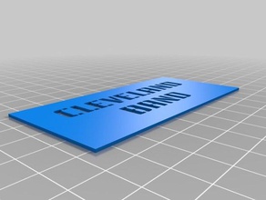 cleveland banda plantilla 2 herramientas del arte personalizado 3d print model - Mito3D