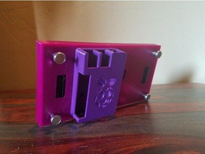 16x32 led matrix case raspberry pi mount electronics holder housing 3d print model - Mito3D