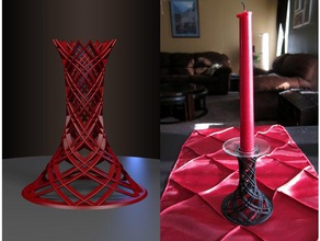 elegant candlestick holder kitchen & dining candle 3d print model - Mito3D