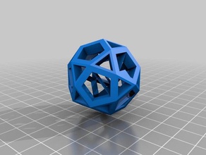 icosa dodeca hedron math art customized 3d print model - Mito3D