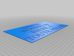 pochoir dicton biere Kunst-tools kundengebundene 3d print model - Mito3D