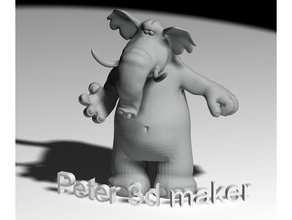 olifant cartone animato modelli 3d print model - Mito3D