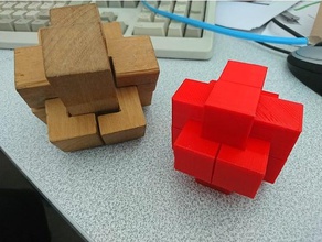 proyecto de ley cuchilleros clásico seis piezas burr puzzles rompecabezas freecad v017 3d print model - Mito3D
