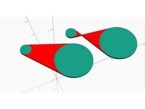 círculo tangentes openscad matemática 3d print model - Mito3D