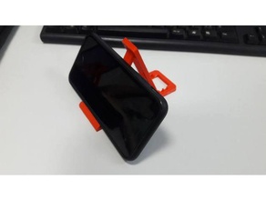 universal small foldable phone stand adjustable angle mobile 3d print model - Mito3D